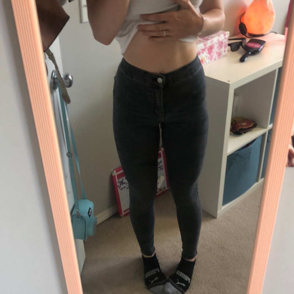 Top shop size 0 black skinny jeans